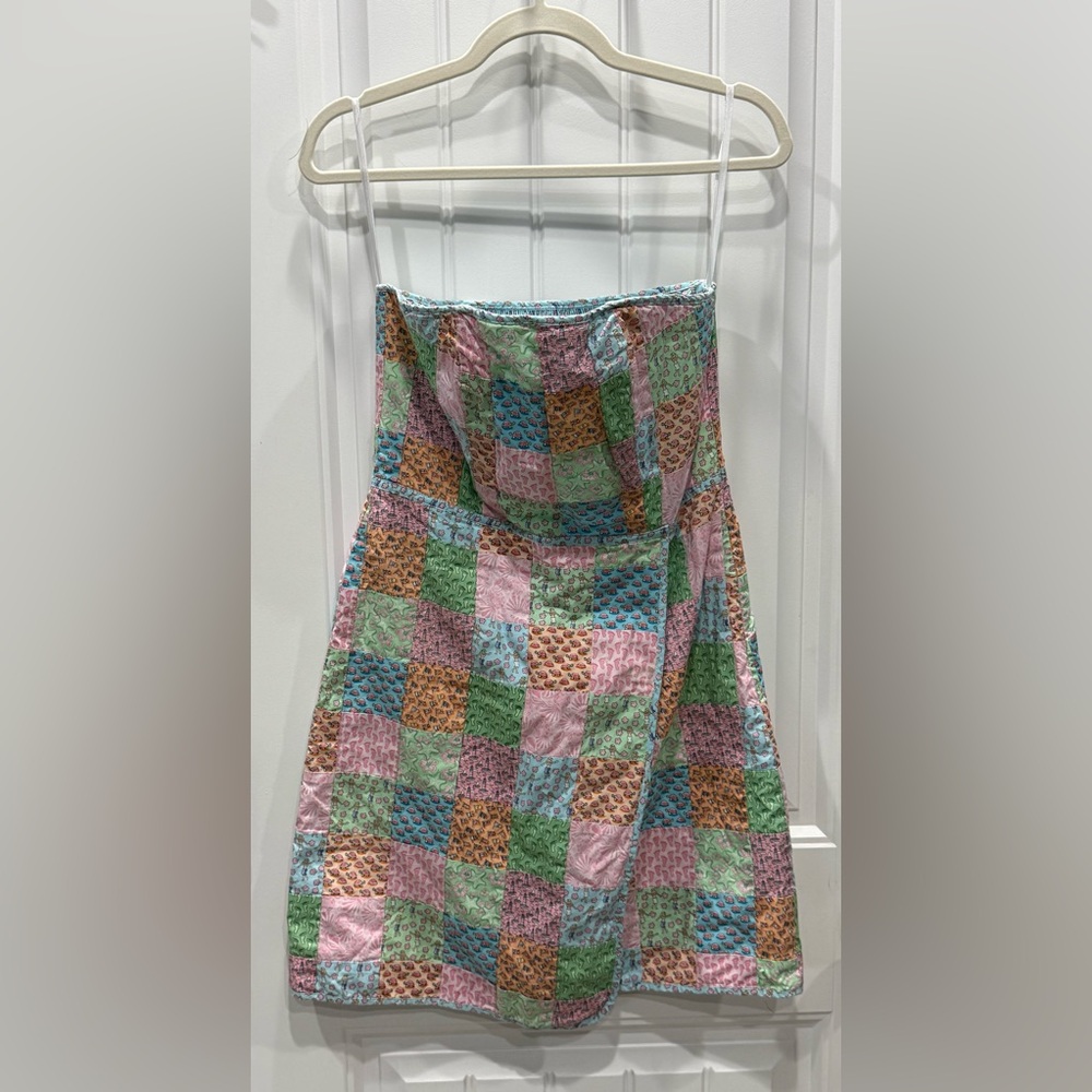 Vineyard Vines Women’s Strapless Patchwork Dress Size 6 EUC